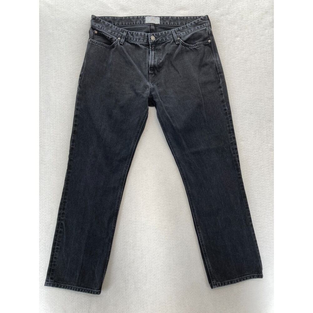 Fat Face United Kingdom Jeans Mens 38x32 Straight Leg Black Denim Casual Pants‎